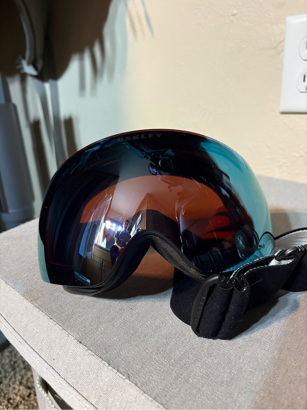 Oakley Blue-Teal Ski Goggles “Flight Deck”